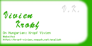 vivien kropf business card